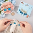 thumbnail image 3 of 24 marcadores de punto de constelación de aleación esmaltada, con cierre de seguridad para accesorios de crochet y fabricación de joyas, color azul., 3 of 9