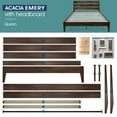 thumbnail image 2 of Acacia Emery Solid Wood Bed Frame With headboard Queen Chocolate, 2 of 7