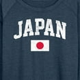 thumbnail image 3 of Instant Message - Japan Flag Lightweight French Terry Wide Neck Long Sleeve Graphic Shirt, 3 of 6
