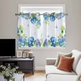 thumbnail image 4 of Blue Hydrangea Floral Kitchen Curtains Window Panels, Spring Butterfly Watercolor Flower Insulated Window Treatment Curtain, Grommet Curtains for Bedroom/Living Room/Bathroom, 2 Piece 42"Wx45"L, 4 of 8