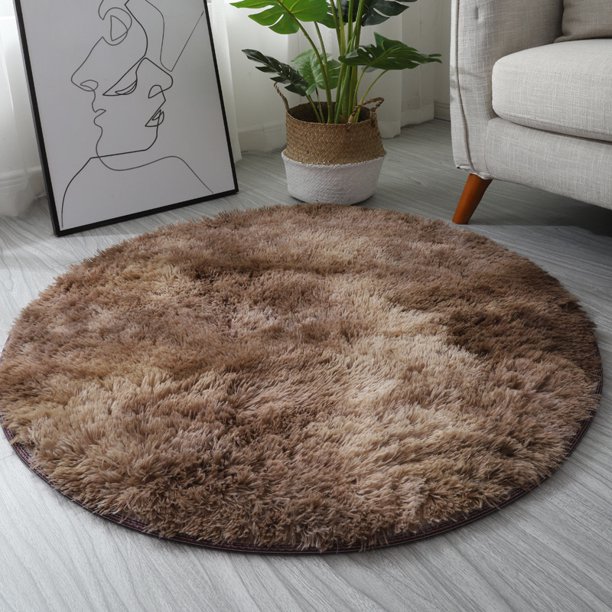Luxury Round Fluffy Area Rugs for Bedroom Kids Girls Room Nursery