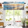 thumbnail image 3 of Beach Sunset Valances for Windows Ocean Spray Rod Pocket Curtain Valance Window Treatment Short Curtains for Kitchen Living Room, 42"x12", 3 of 5