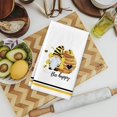 thumbnail image 3 of SPXUBZ Kitchen Towels, Yellow Gnome Honeycomb Bee Happy For Home Kitchen Decor Housewarming Gift Towels Set of 2, 3 of 5