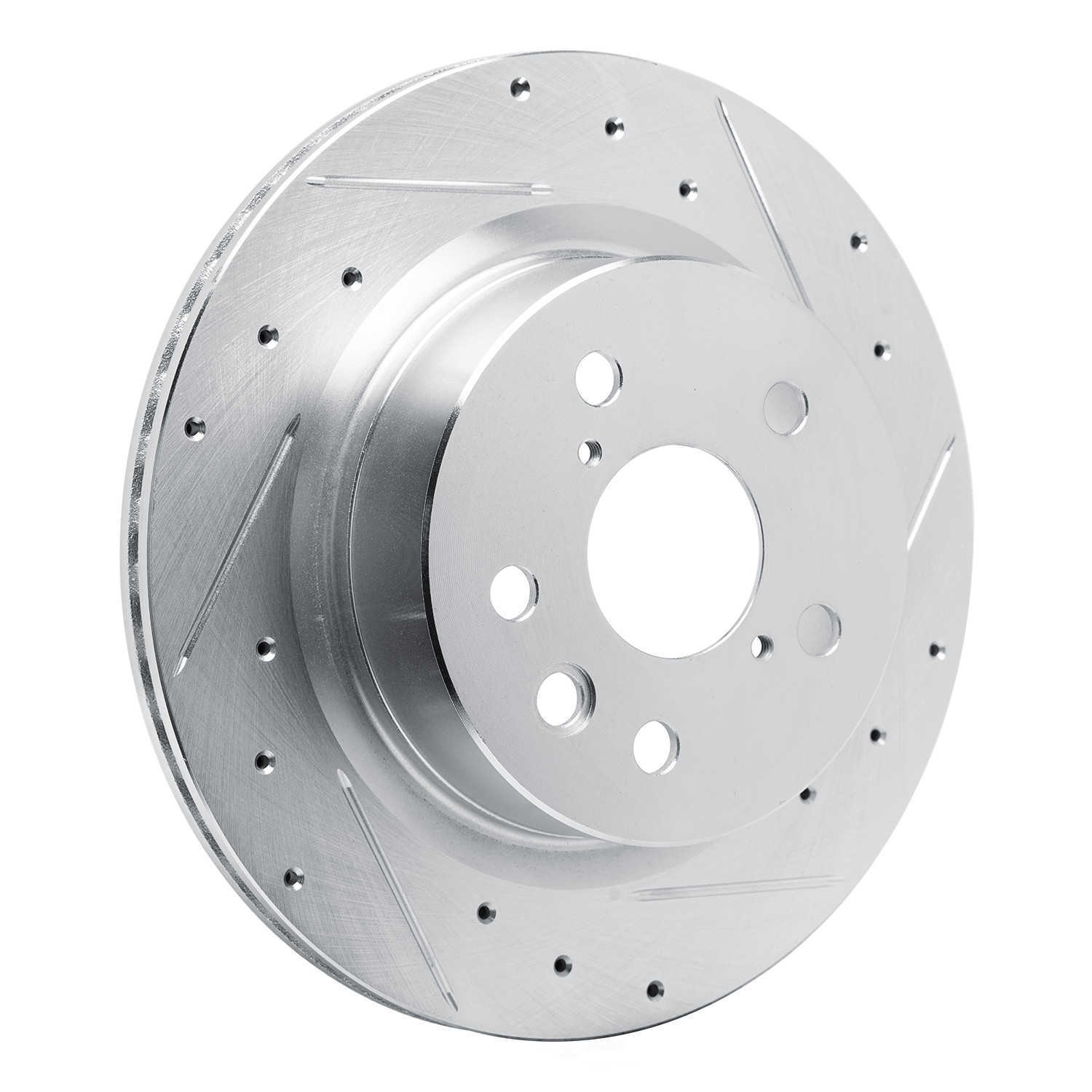 Dynamic Friction Company 631-75056R DFC Brake Rotor - Drilled And Slotted - Silver