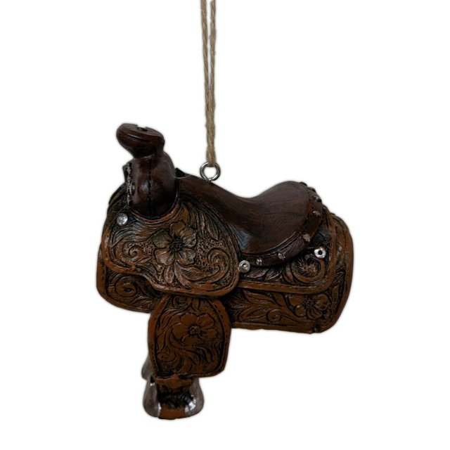 WESTERN SADDLE Resin Christmas Ornament, Intricate Detail! by Wilcor