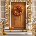 thumbnail image 5 of Twfbrm Fall Maple Leaves Garland, 5.7ft Artificial Maple Leaf Garland with Pumpkins and Berrirs, Farmhouse Autumn Foliage Hanging Vine Thanksgiving Harvest Fall Decorations for Home Party Fireplace, 5 of 7