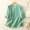Green, variant on Linen Shirt Women Regular Fit Embroidery Womens Cute Tops 3/4 Sleeve V Neck Blouses for Women Casual M-2XL