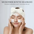 thumbnail image 4 of 3 Pieces Wash Face Headband Makeup Spa Headband Towel Terry Hair Bands Microfiber Bowtie Headbands Shower Facial Adjustable Headband for Women, 4 of 7