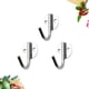 thumbnail image 4 of 3 ganchos de pared de acero inoxidable para colgar toallas de baño (plata), 4 of 5