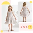 thumbnail image 2 of Vestido YOUNGER TREE a rayas caqui para niños pequeños de 4 a 5 T, manga con volantes, 2 of 5