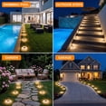 thumbnail image 2 of Ceevoo 8 Pack Solar Ground Lights Outdoor Waterproof, 8 LED Solar Powered in-Ground Disk Lights for Landscape Garden Walkway Pathway Yard Deck Lawn Patio, Warm White, 2 of 6
