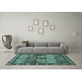 thumbnail image 3 of Ahgly Company Indoor Rectangle Abstract Light Blue Modern Area Rugs, 2' x 4', 3 of 4