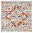thumbnail image 5 of SAFAVIEH Madison Jayme Vintage Traditional Area Rug, Light Grey/Rust, 5'1" x 7'6", 5 of 7