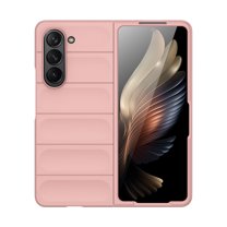 Matte Case for Samsung Galaxy Z Fold 5, Luxury Ultra Slim Frosted PC Back with Shock-Absorbing Drop Protective Anti-falling Phone Case Cover for Samsung Galaxy Z Fold 5 5G, Pink