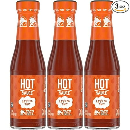 Taco Bell Hot Sauce, 7.5 oz Bottle pack of 3