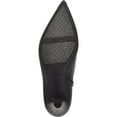 thumbnail image 5 of NINE WEST Womens Black Non-Slip Breathable Cale Pointy Toe Cone Heel Zip-Up Leather Dress Booties 5 M, 5 of 5