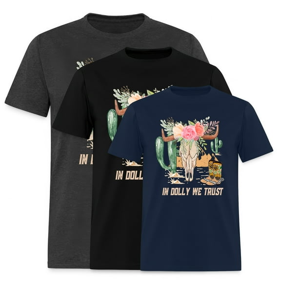 EcoLoom In Dolly We Trust Pink Tshirt Country Music Short Sleeve Unisex T Shirt