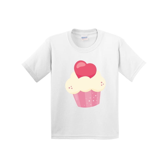 Inktastic Pink Cupcake, Pink Muffin, Cupcake Icing, Hearts Youth T-Shirt