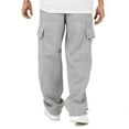 thumbnail image 2 of Pro Club Men's Heavyweight Fleece Cargo Pants, Heather Gray, Large, 2 of 3