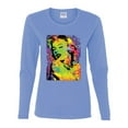 thumbnail image 2 of Colorful Woman Marilyn Monroe Pop Culture Womens Graphic Long Sleeve T-Shirt, Light Blue, 2XL, 2 of 3