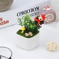 thumbnail image 4 of Nikou Artificial Potted Plant Ceramic Cactus Plant Pot Decorative Simulation Flower Pots for Home (Bee), 4 of 7