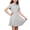Gray, variant on XRoczxe Girls Short Sleeve Polo Collar Swing Dress Ruffled Button Front Casual School Uniform Dress with Side Pockets Multiple Solid Colors Khaki