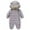 Dark Gray, variant on Unisex Baby Girls Boys Winter Puffer Snowsuit Long Sleeve Lightweight Warm down Jumpsuit with Hooded