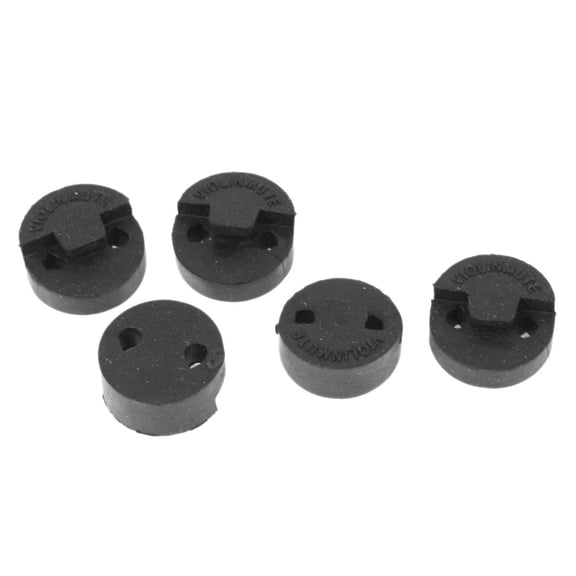 Unique Bargains 5 x Rubber 2 Holes Music Instrument Violin Tourte Mute Sordine Black