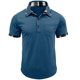 thumbnail image 4 of Mens Manga Corta Botón Abajo Camisas Primavera Verano Casual Cuello Cuadrado, Transpirable Punto para el Golf Y el Uso Diario, 4 of 9