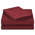 thumbnail image 3 of 1200 Thread Count 100% Egyptian Cotton Deep Pocket Striped Sheet Set (Full, Burgundy), 3 of 3