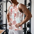 thumbnail image 5 of Pofeuu Tropical Corals Seahorse Print Men's Workout Tank Tops Sleeveless Muscle Gym Shirt Quick Dry-4X-Large, 5 of 7