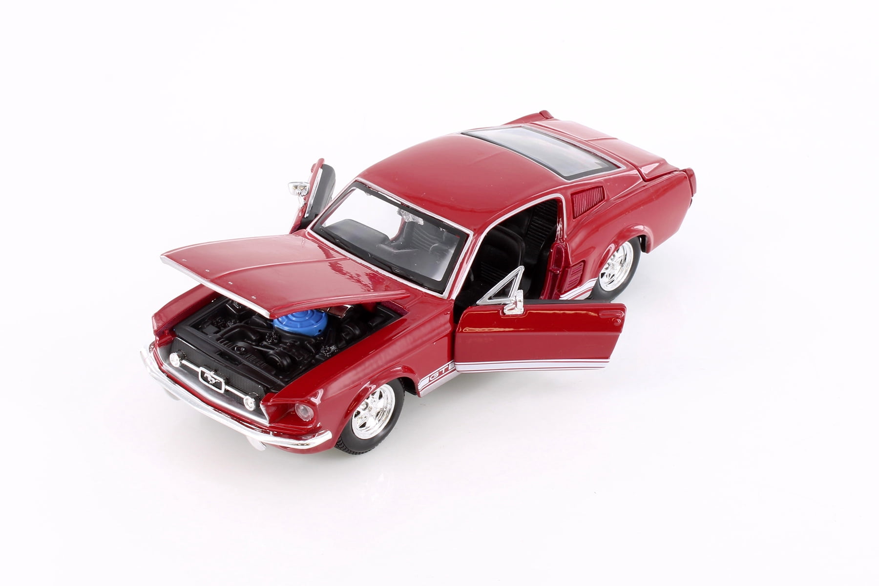 1967 Ford Mustang GT-500 Hard Top, Red - Showcasts 37260 - 1/24 Scale Diecast Model Toy Car