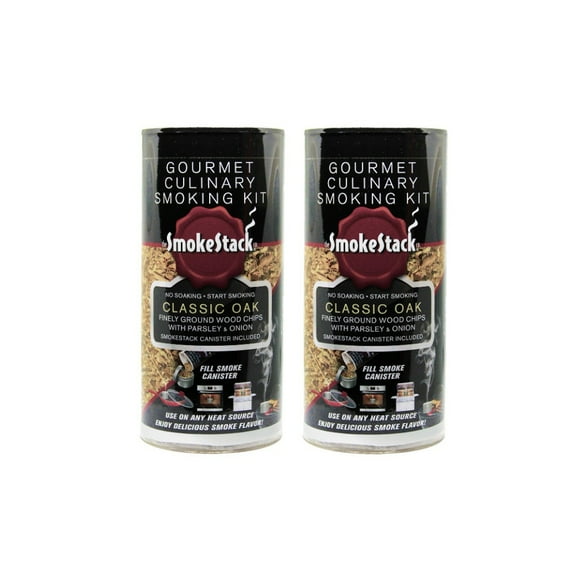 SmokeStack's 2-Pack Classic Oak Wood Chips Smoking Kits
