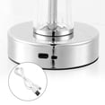 thumbnail image 4 of JONATHAN Y Madelyn 11.5" Bohemian Classic Acrylic Rechargeable Integrated Portable LED Table Lamp, Clear/Chrome, JYL7107A, 4 of 6
