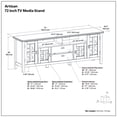 thumbnail image 4 of Simpli Home Artisan 72 inch Wide Solid Wood TV Stand in Black For TVs up to 80 inches, 4 of 13