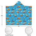 thumbnail image 3 of Wearable Blanket,Cartoon Construction Vehicles Stop Signs Hooded Wearable Flannel Blanket for Adults & Teens,Winter Poncho Shawl Wrap Cape Cozy Anti-Pill,50"x60", 3 of 5