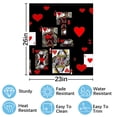 thumbnail image 2 of BLACK COLOR CASINO SUITES HEARTS PATTERNS Dishwasher Magnet Cover Decorative Sticker for Home Cabinet Kitchen 23" x26", 2 of 5