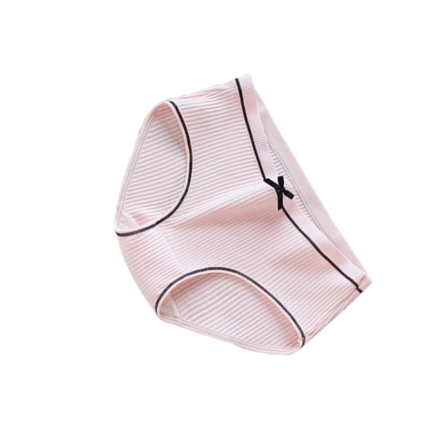 Qarigey Ropa interior elástica para mujer, calzoncillos de algodón para niña, bragas transpirables que absorben la humedad, ropa interior diaria Ropa interior Rosa claro SG Qarigey AP000432-15