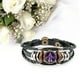 thumbnail image 5 of Brazalete del zodiaco Pulsera trenzada Tauro Cáncer Virgo Hombres Joyería de cúpula de cristal punk, 5 of 6