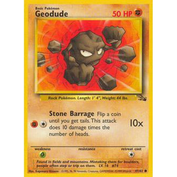 Pokemon Fossil Geodude 47 Walmart Com