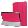 thumbnail image 1 of Funda de cuero con tapa horizontal y textura Custer para iPad 9.7 (2018) y iPad 9.7 (2017), con tres pliegues y función de suspensión/activación (negra), 1 of 5