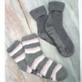 thumbnail image 2 of Lush N Plush 2 pack slipper socks - Rose N Shea Butter, Sun, 2 of 10