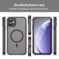 thumbnail image 5 of Asuwish Phone Case Compatible with iPhone 11 6.1 Magnetic ring Translucent Matte Anti-fingerprint Back Military Grade DropProof Shockproof Protective Cell Cover i Phone11 11s Women Men Black, 5 of 10