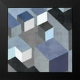 thumbnail image 2 of Simmions, Todd 20x20 Black Modern Framed Museum Art Print Titled - Cubic in Blue II, 2 of 5