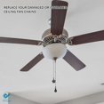 thumbnail image 6 of Deago 6PCS 12 Inch Ceiling Fan Pull Chain Extender Pull Chains Extension Fan Pull Chain Pendant Ornament with Ball Fan Chain Connector (Black), 6 of 8