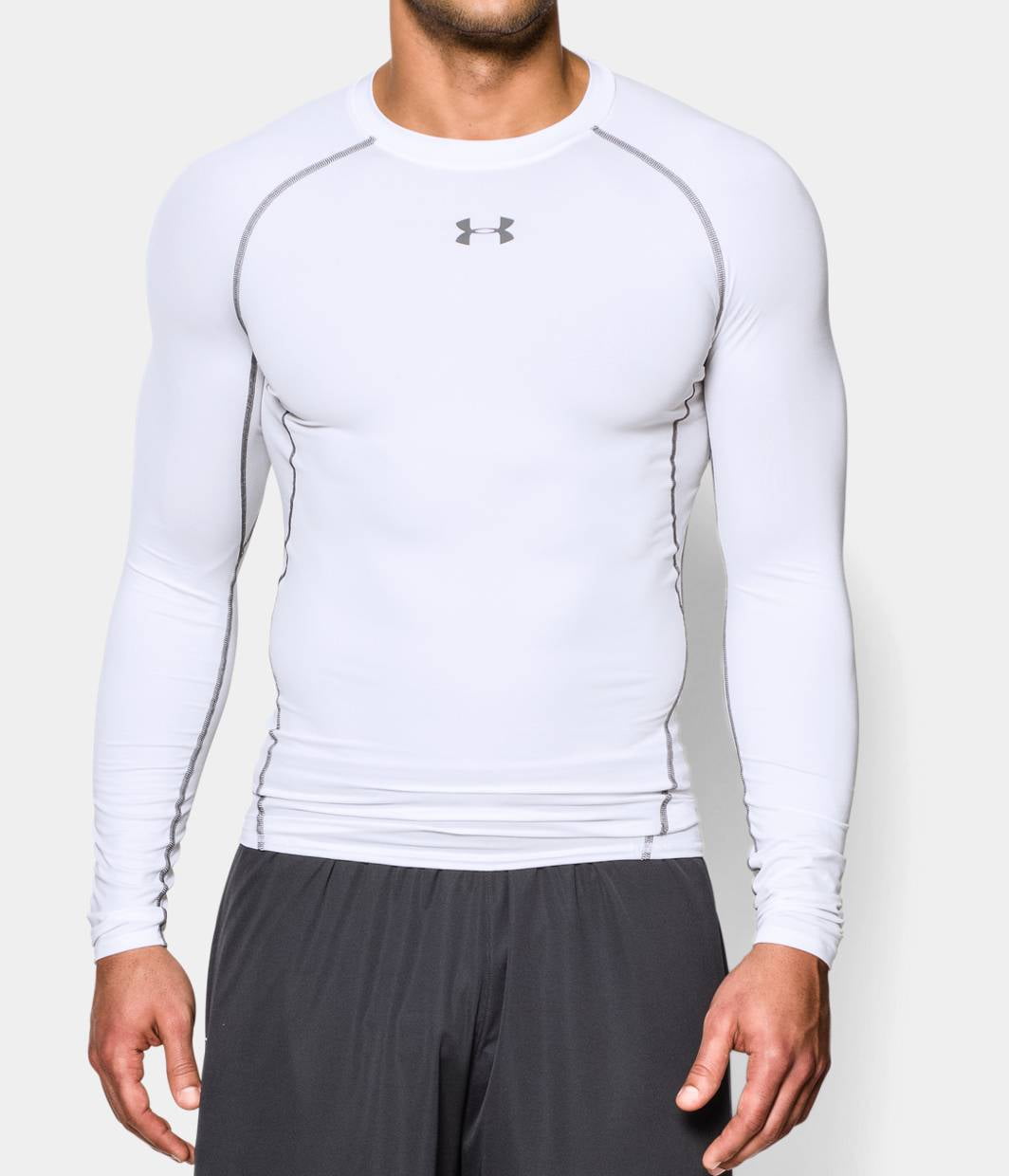 white under armour compression shirt long sleeve