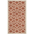thumbnail image 6 of SAFAVIEH Courtyard Thurstan Geometric Indoor/Outdoor Area Rug, 5'3" x 7'7", Terracotta/Beige, 6 of 8