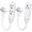 White, variant on HITRENDS 1ft Short Power Extension Cord, 3 Outlet 3 Prong Grounded, 16AWG 13A 125V 1625W, White 2‑Pack