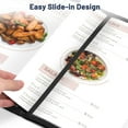 thumbnail image 3 of WeChef 30 pack Menu Cover 8.5x11" 6 View Triple Fold Double Stitch Trim Menu Book for Cafe Restaurant Black, 3 of 12