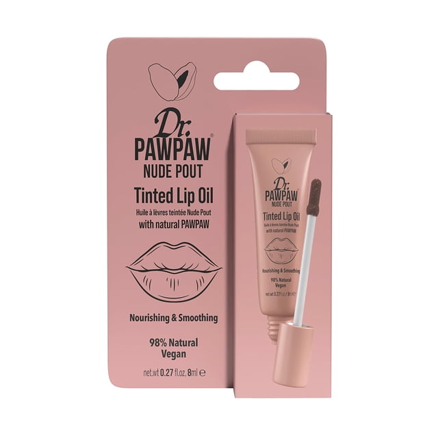 Aceite Labial Teñido Dr. PAWPAW Nude Pout 8ml Acabado Brillante